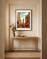 London Travel Poster framed in a welcoming room thumbnail