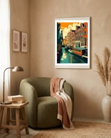 Amsterdam Canal Houses framed in a tender room thumbnail
