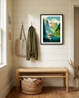 Scenic Fjord Adventure framed in a relaxed room thumbnail