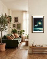 Driving Through the Cosmos framed in a grounding room thumbnail