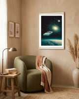 Driving Through the Cosmos framed in a tender room thumbnail
