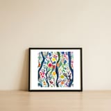 Vibrant Flower Forest — framed, leaning against the wall thumbnail