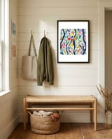 Vibrant Flower Forest framed in a relaxed room thumbnail