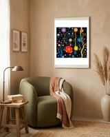 Vibrant Celestial Garden framed in a tender room thumbnail
