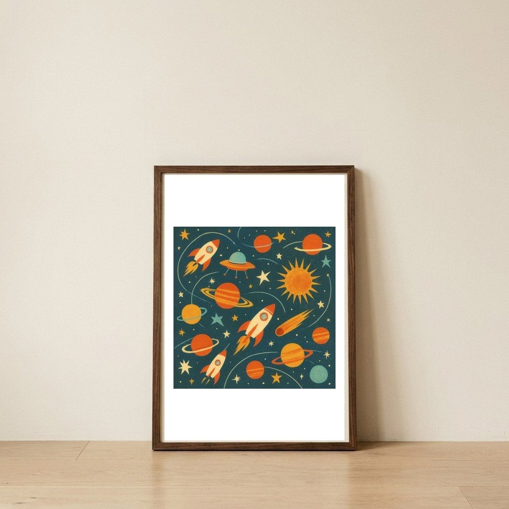 Planetary Exploration — framed, leaning against the wall