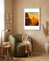 Rome At Golden Dawn framed in a tender room thumbnail