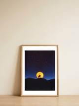 The Rider and the Moon — framed, leaning against the wall thumbnail
