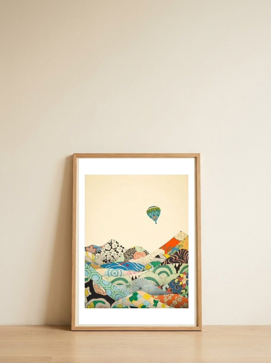 Landscape Pattern #1 — framed, leaning against the wall