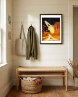Road Trip to the Rings of Infinity framed in a relaxed room thumbnail