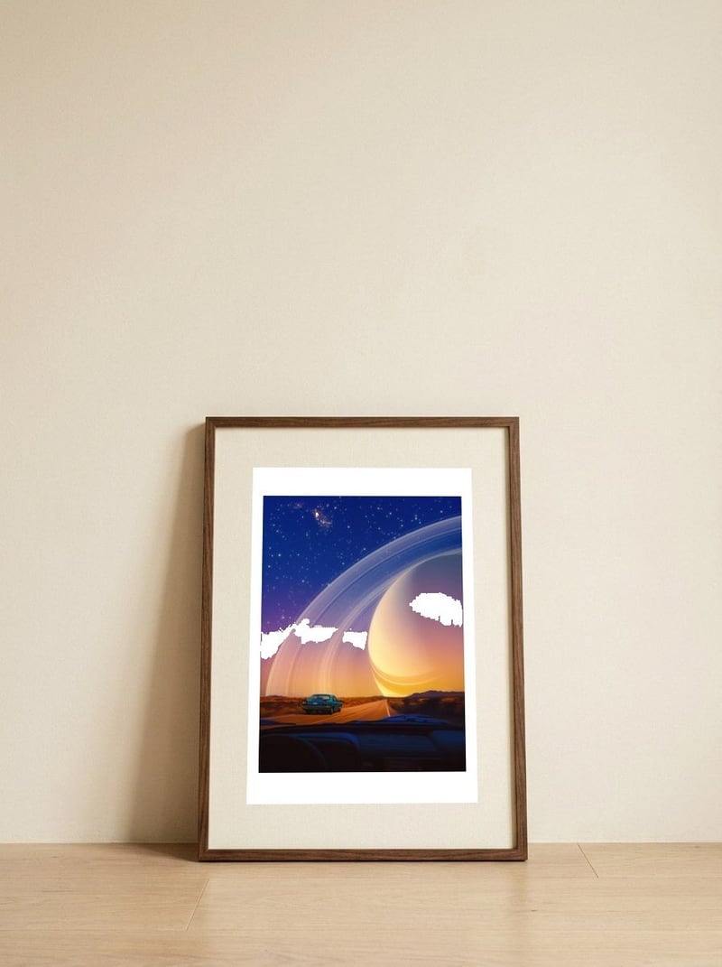 Going The Distance — framed, leaning against the wall