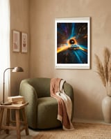 Cosmic Car Voyage framed in a tender room thumbnail