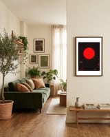Red Moon framed in a grounding room thumbnail
