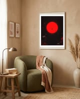 Red Moon framed in a tender room thumbnail