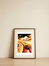 Flower Race — framed, leaning against the wall thumbnail