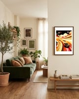 Flower Race framed in a grounding room thumbnail