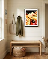 Flower Race framed in a relaxed room thumbnail
