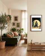 Cosmic Sheriff framed in a grounding room thumbnail