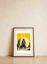 Yellow Justice — framed, leaning against the wall thumbnail