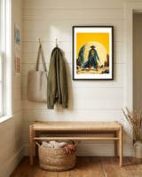 Yellow Justice framed in a relaxed room thumbnail