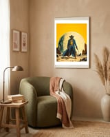 Yellow Justice framed in a tender room thumbnail