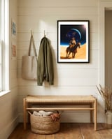 Space Cyborg framed in a relaxed room thumbnail