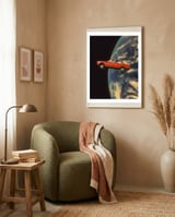 Flying Space Car framed in a tender room thumbnail