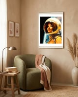Astronaut Poster 2 framed in a tender room thumbnail