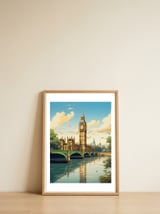 View of London — framed, leaning against the wall thumbnail
