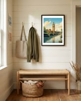 View of London framed in a relaxed room thumbnail
