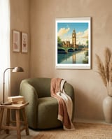 View of London framed in a tender room thumbnail