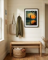 View from the Thames framed in a relaxed room thumbnail