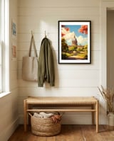 Oxford Travel Art framed in a relaxed room thumbnail