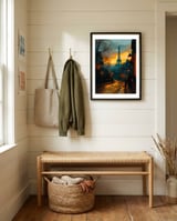 Welcome to Paris framed in a relaxed room thumbnail