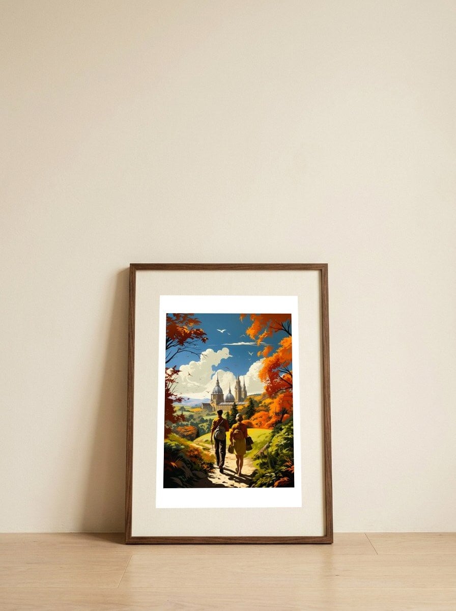 An Oxford Adventure — framed, leaning against the wall