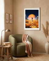Cosmic Flower Fields framed in a tender room thumbnail