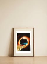 A Space Journey Begins — framed, leaning against the wall thumbnail