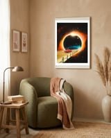 A Space Journey Begins framed in a tender room thumbnail