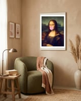 Mona Lisa Bubble Gum framed in a tender room thumbnail
