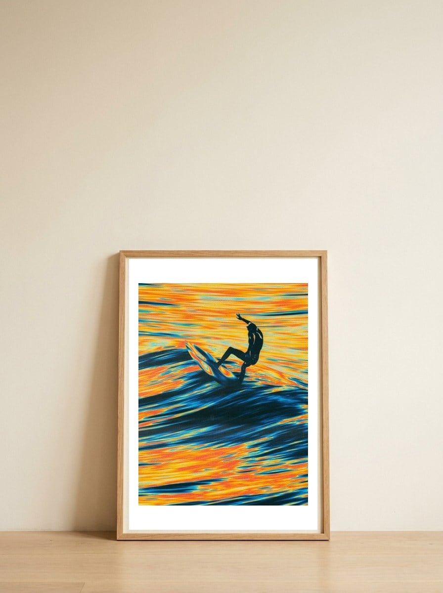 Surf Trip — framed, leaning against the wall