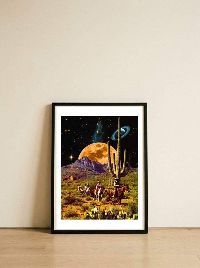 Space Cowboys — framed, leaning against the wall