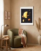 Rings of Saturn framed in a tender room thumbnail