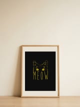 Meow — framed, leaning against the wall thumbnail