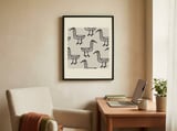 Folk Art Bird Pattern framed in a focused room thumbnail