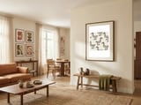 Folk Art Bird Pattern framed in a grounding room thumbnail