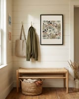 Bohemian Floral Snakes framed in a relaxed room thumbnail