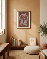 Whimsical Folk Bird framed in a gentle room thumbnail