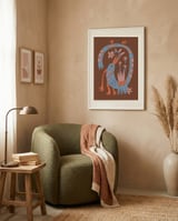 Whimsical Folk Bird framed in a tender room thumbnail