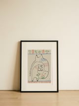 Playful Cats Illustration — framed, leaning against the wall thumbnail