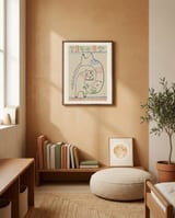 Playful Cats Illustration framed in a gentle room thumbnail