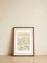 Tropical Cat Garden — framed, leaning against the wall thumbnail
